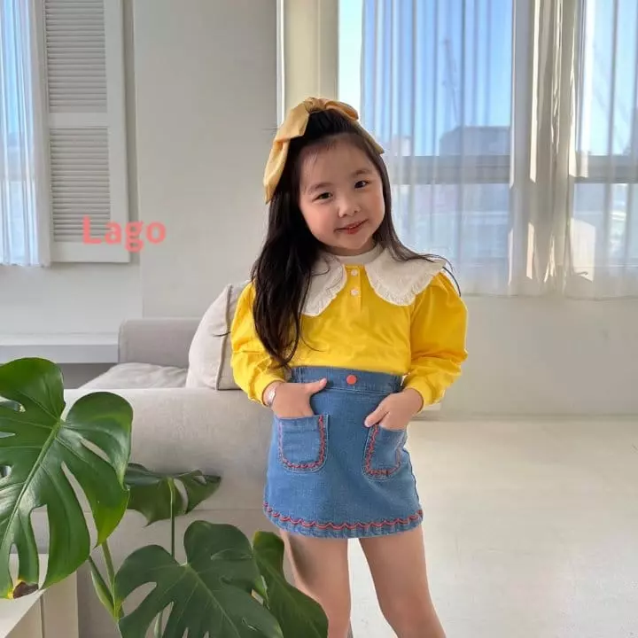 Lago - Korean Children Fashion - #minifashionista - Lover Collar Tee - 10