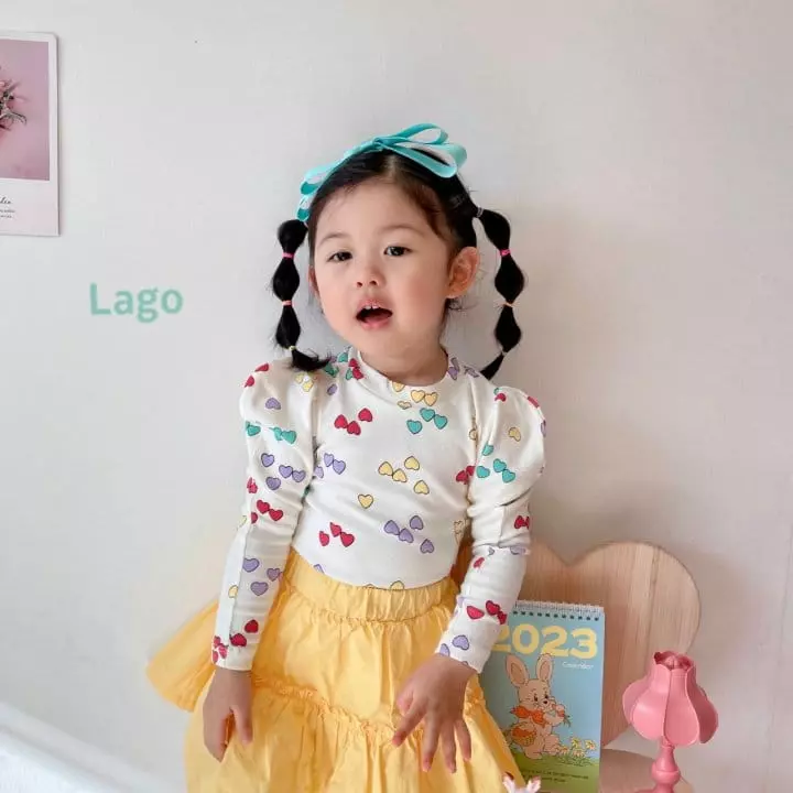 Lago - Korean Children Fashion - #prettylittlegirls - Heart Puff Tee - 11