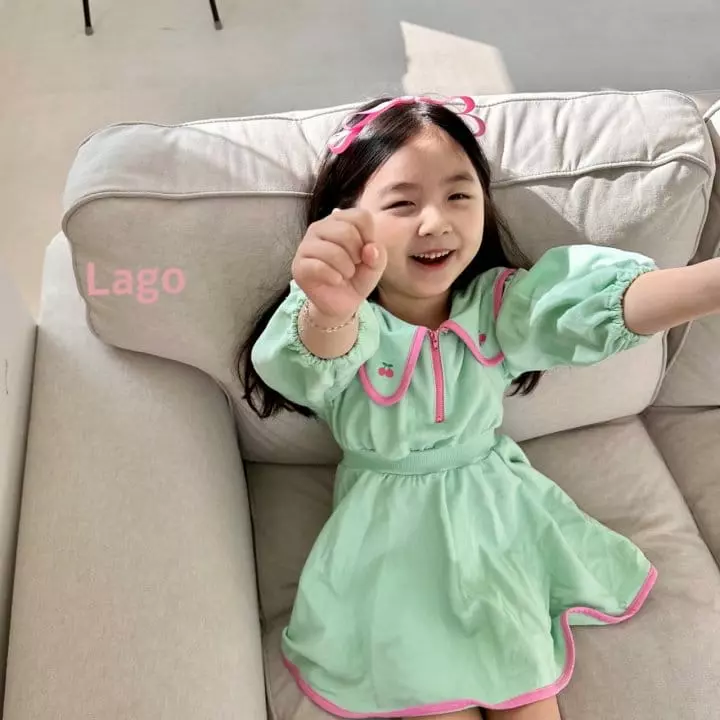 Lago - Korean Children Fashion - #todddlerfashion - Roa Collar One-piece