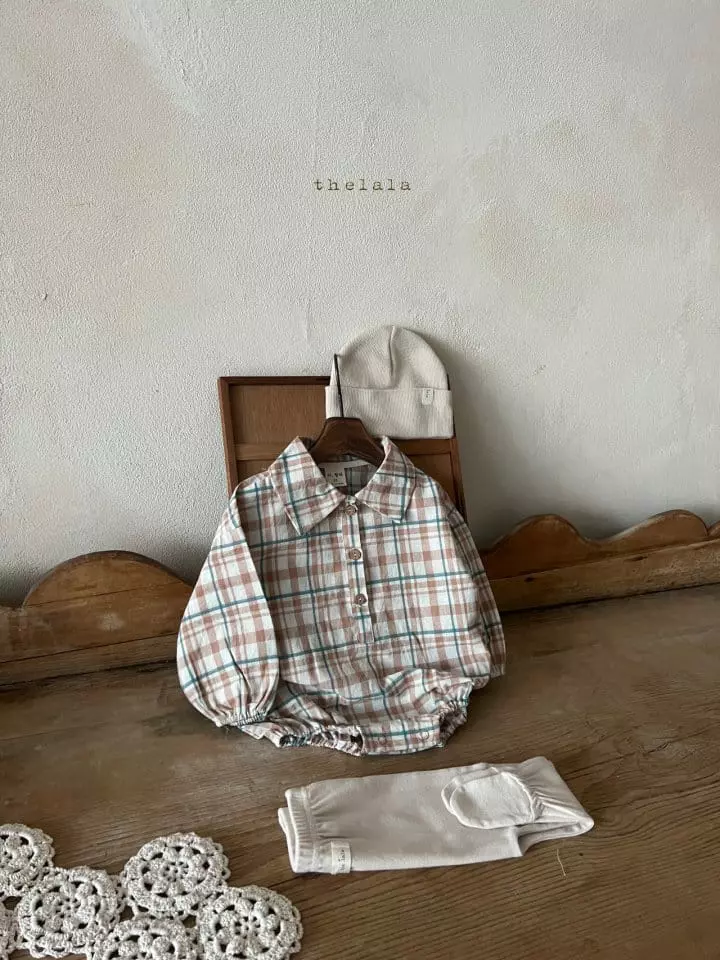 Lala - Korean Baby Fashion - #babyboutiqueclothing - Neon Check Bodysuit - 2