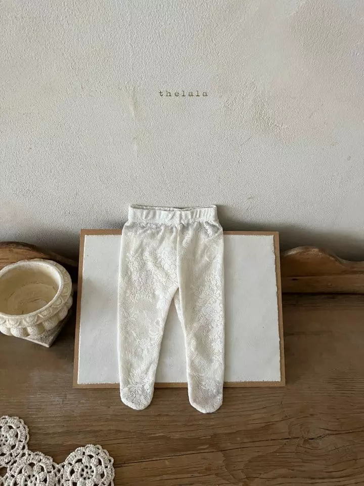 Lala - Korean Baby Fashion - #babyoninstagram - Lace Foot Leggings - 5