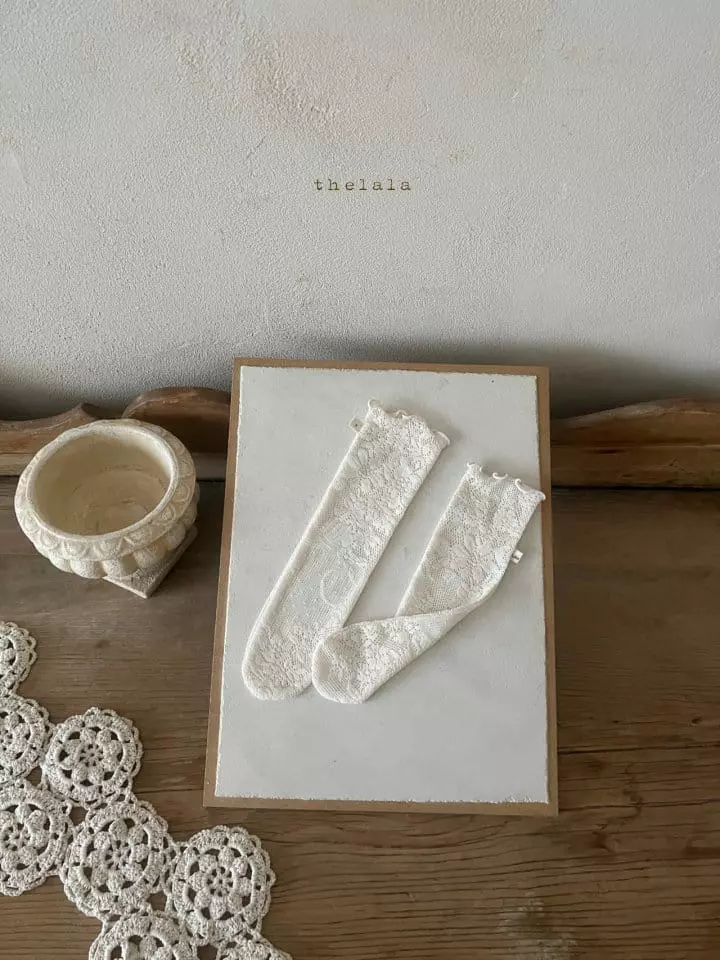 Lala - Korean Baby Fashion - #babyootd - Lace Knee Socks - 5