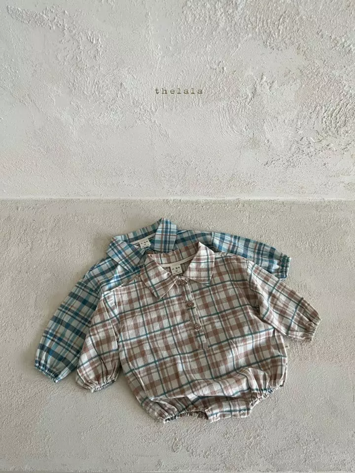 Lala - Korean Baby Fashion - #babyoutfit - Neon Check Bodysuit - 11
