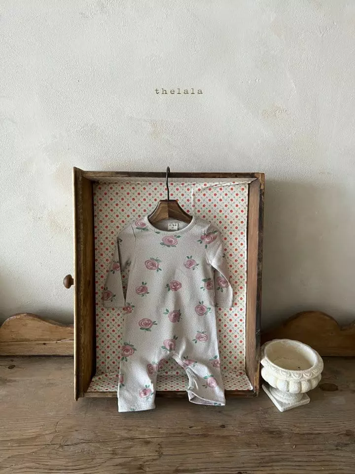 Lala - Korean Baby Fashion - #babyoutfit - Big Rose Bodysuit - 6