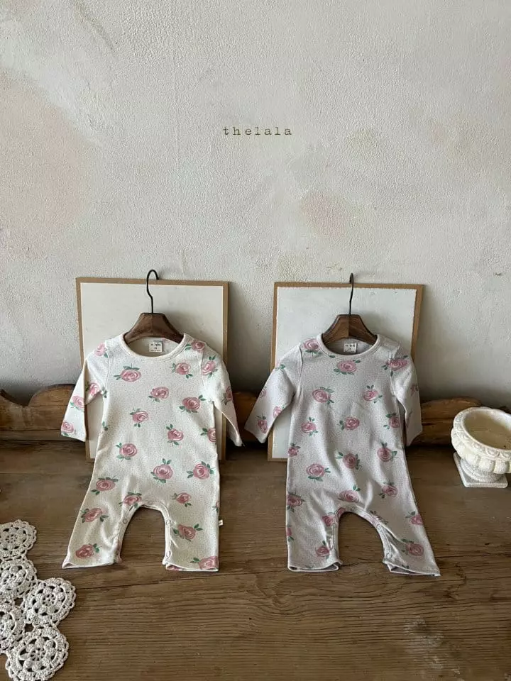 Lala - Korean Baby Fashion - #babyoutfit - Big Rose Bodysuit - 7
