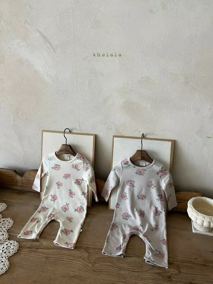 Lala - Korean Baby Fashion - #babywear - Big Rose Bodysuit - 8