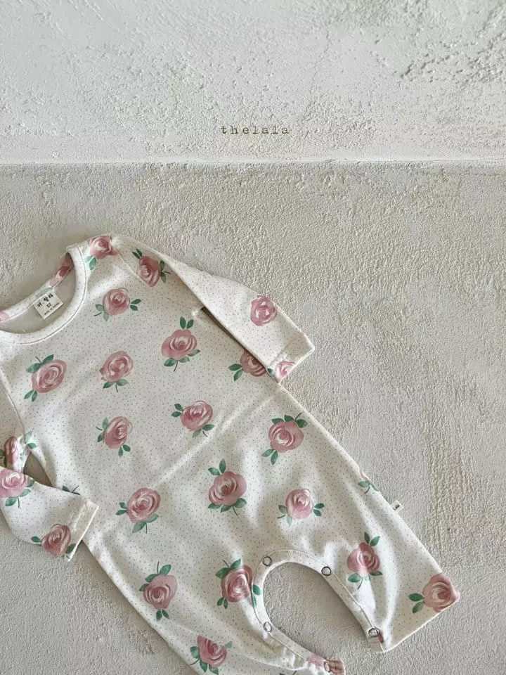 Lala - Korean Baby Fashion - #onlinebabyshop - Big Rose Bodysuit - 10