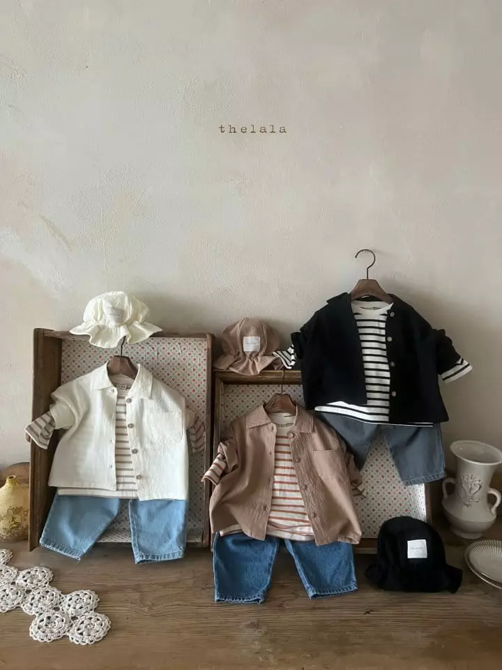 Lala - Korean Children Fashion - #stylishchildhood - Tin Stripes Tee - 4