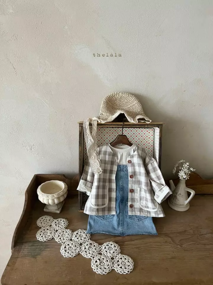 Lala - Korean Children Fashion - #childofig - Block Check Jacket - 5