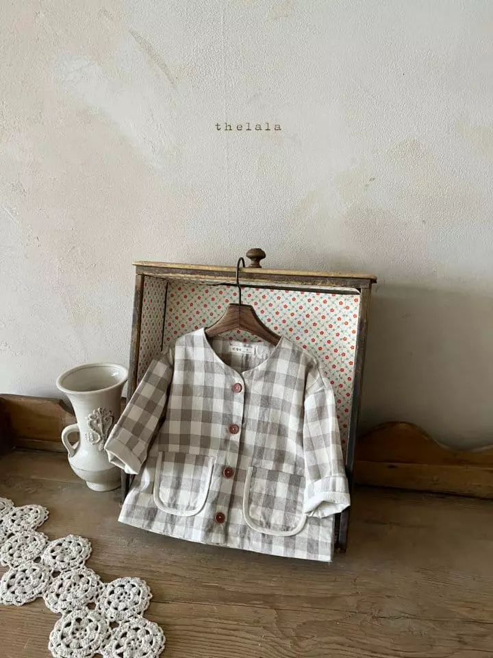 Lala - Korean Children Fashion - #designkidswear - Block Check Jacket - 8