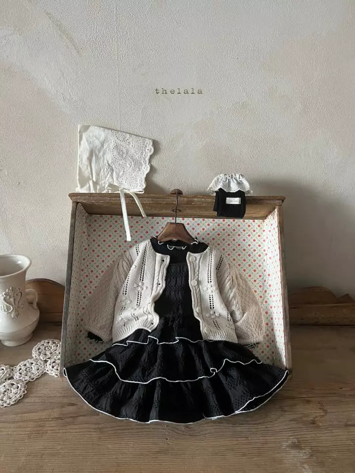 Lala - Korean Children Fashion - #designkidswear - Eyelet Cardigan - 4