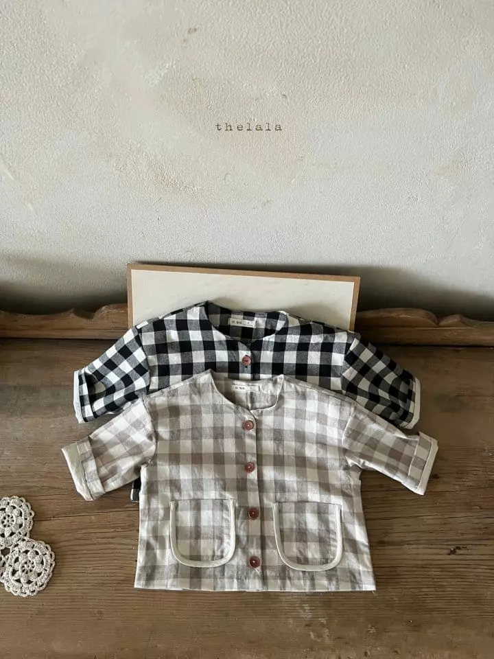 Lala - Korean Children Fashion - #fashionkids - Block Check Jacket - 10