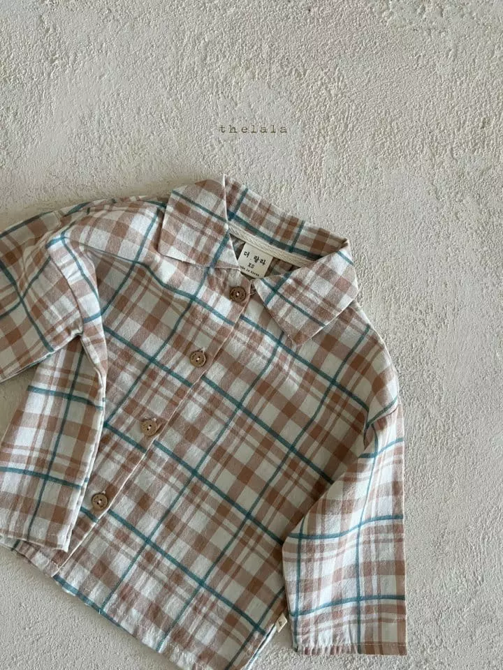 Lala - Korean Children Fashion - #kidsstore - Neon Check Shirt - 6