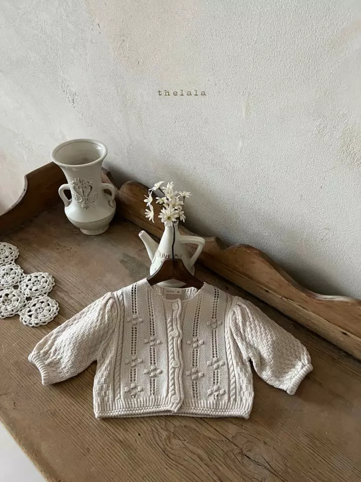 Lala - Korean Children Fashion - #kidzfashiontrend - Eyelet Cardigan - 8