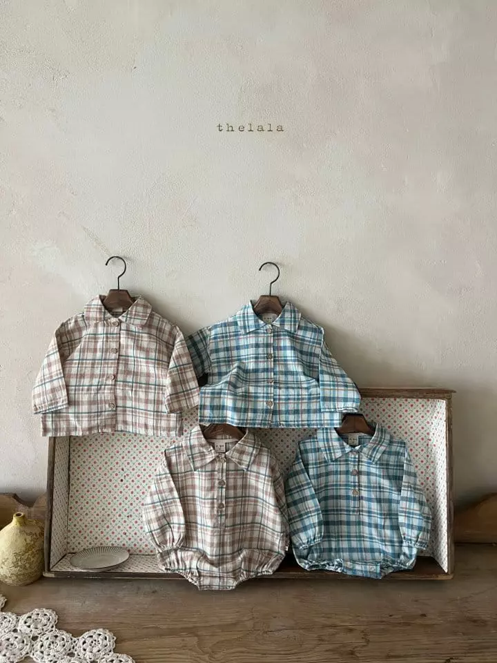 Lala - Korean Children Fashion - #kidzfashiontrend - Neon Check Shirt - 7