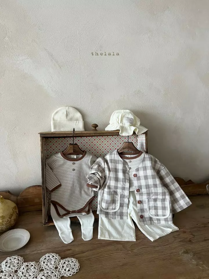 Lala - Korean Children Fashion - #magicofchildhood - Block Check Jacket - 2
