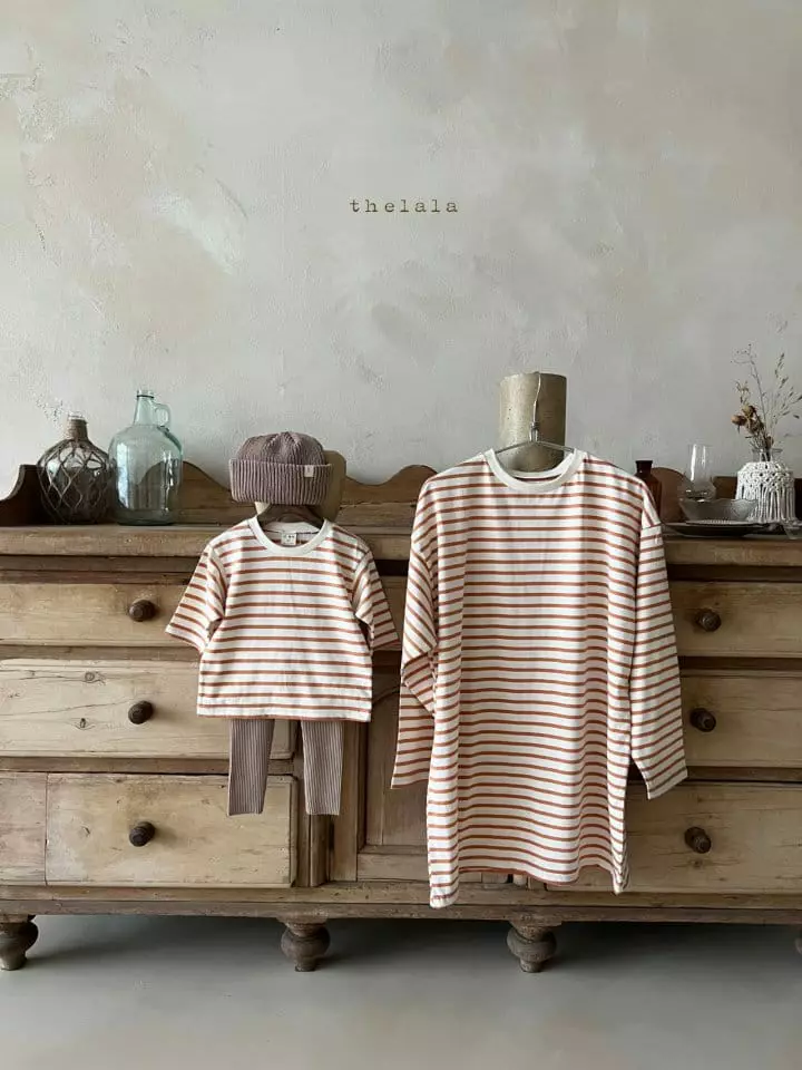 Lala - Korean Women Fashion - #momslook - Mom Tin Stripes Tee - 5