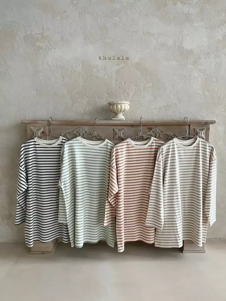 Lala - Korean Women Fashion - #momslook - Mom Tin Stripes Tee - 7