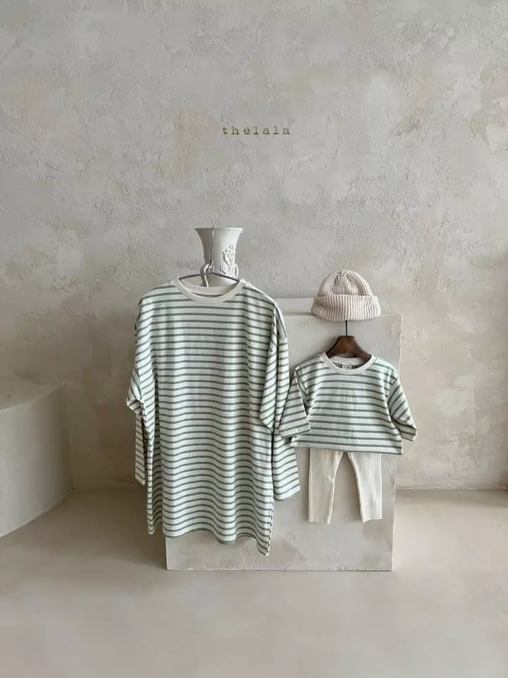 Lala - Korean Women Fashion - #momslook - Mom Tin Stripes Tee - 4