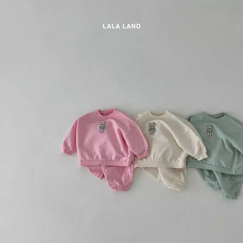 Lalaland - Korean Baby Fashion - #babylifestyle - Bebe We Top Bottom Set - 2