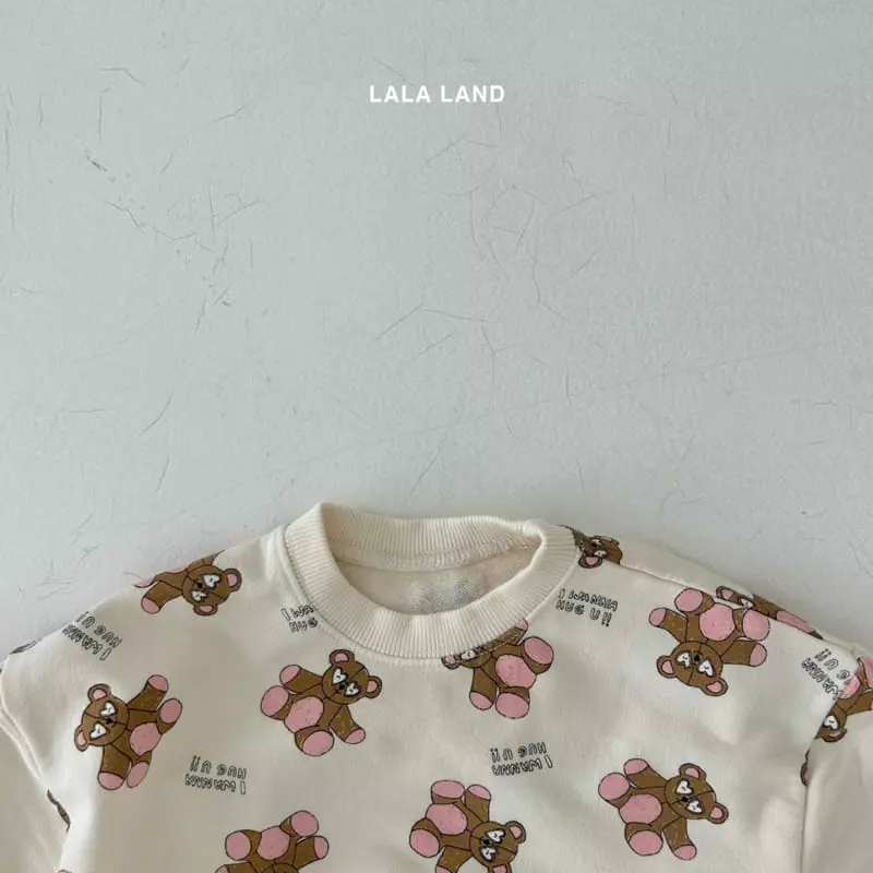 Lalaland - Korean Baby Fashion - #babyootd - Bebe Sketch Bear Top Bottom Set - 9