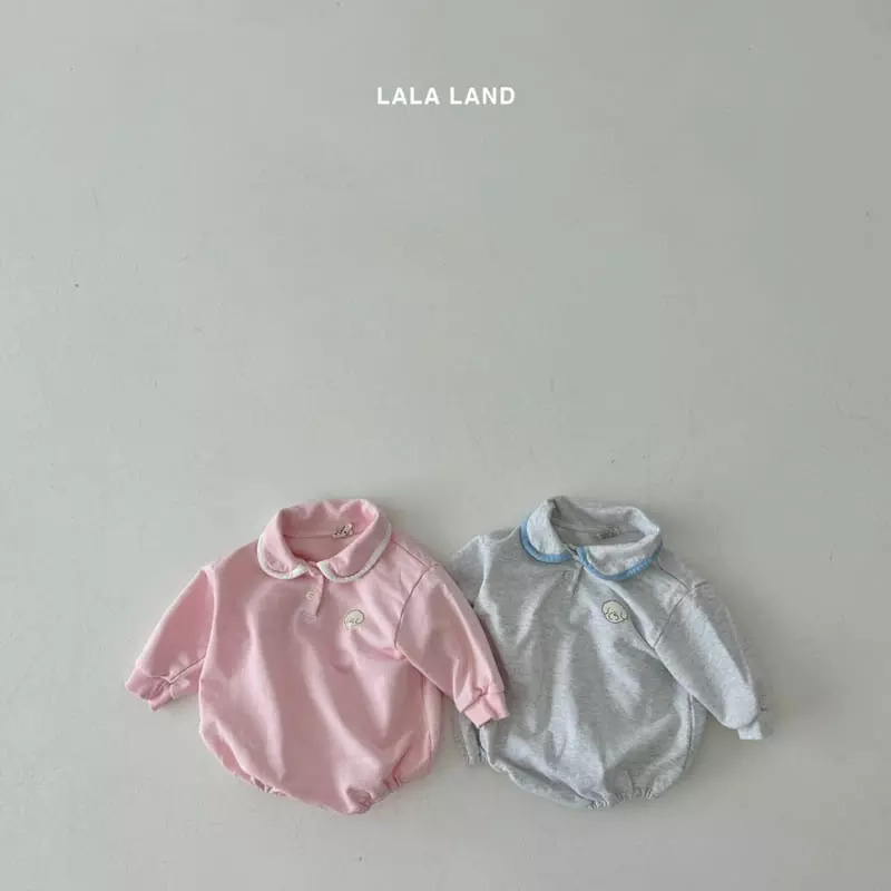 Lalaland - Korean Baby Fashion - #babyoutfit - Bebe Circle Collar Bodysuit - 2