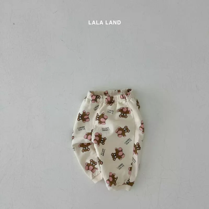 Lalaland - Korean Baby Fashion - #babyoutfit - Bebe Sketch Bear Top Bottom Set - 10