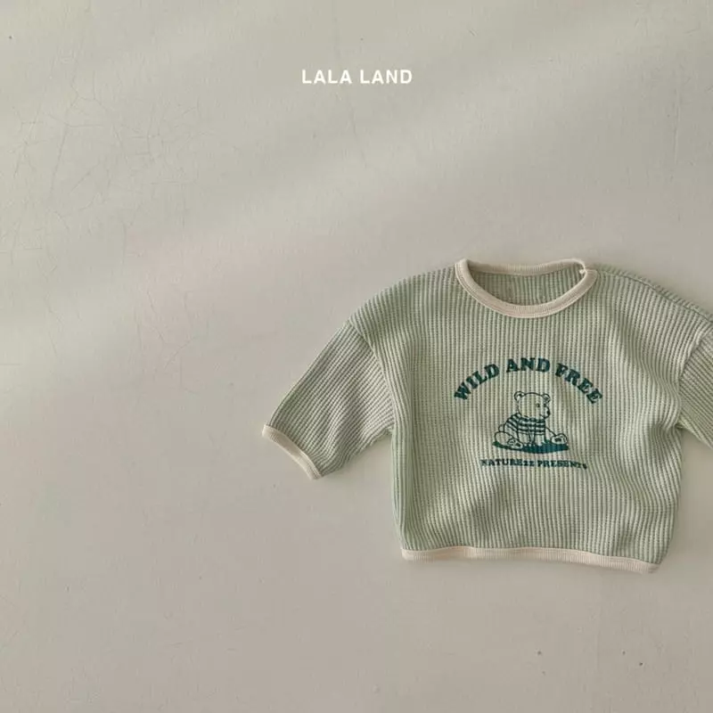 Lalaland - Korean Baby Fashion - #onlinebabyshop - Bebe Waffle Top Bottom Set - 10
