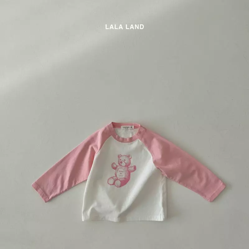 Lalaland - Korean Children Fashion - #childofig - Bear Raglan Tee - 5