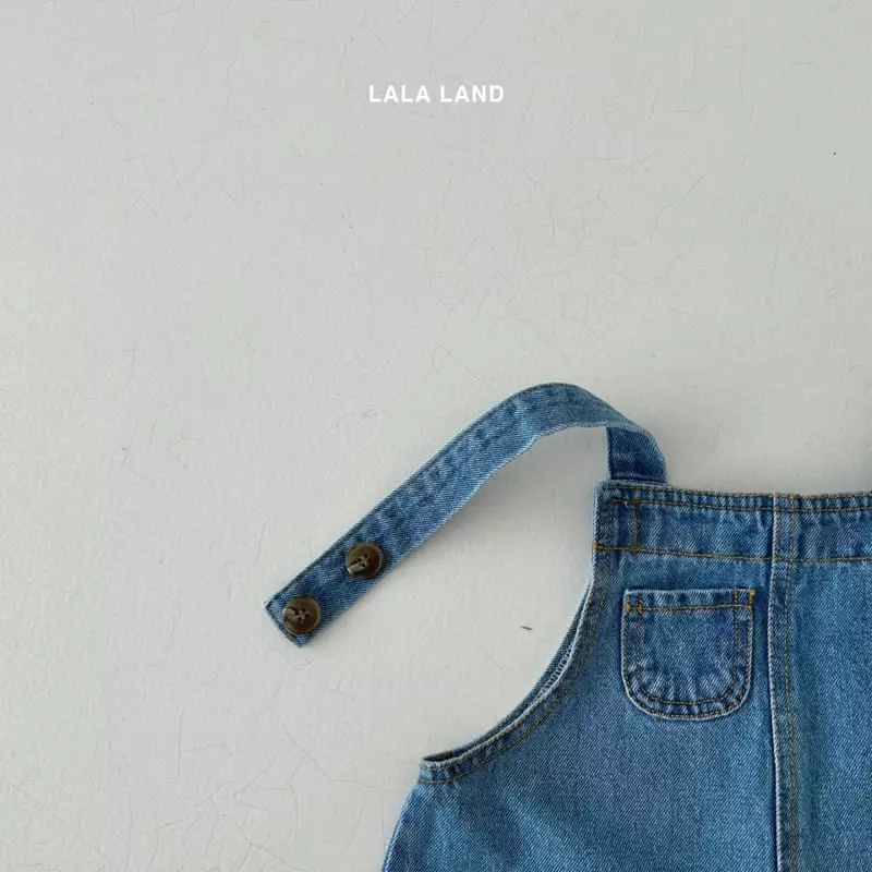 Lalaland - Korean Children Fashion - #childrensboutique - Pocket Denim Dungarees - 7