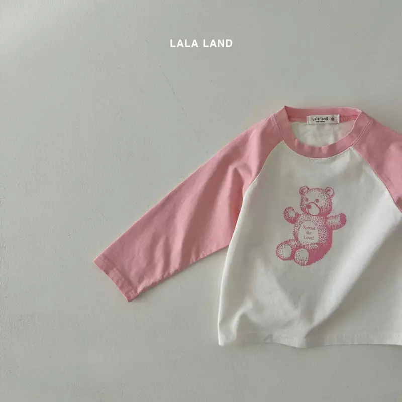 Lalaland - Korean Children Fashion - #designkidswear - Bear Raglan Tee - 7
