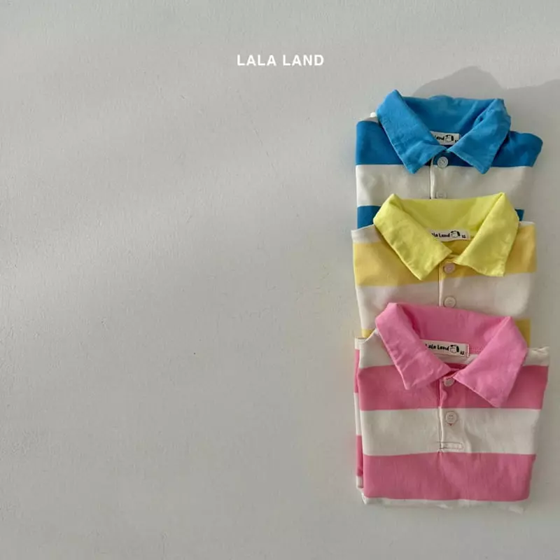 Lalaland - Korean Children Fashion - #designkidswear - Rugby Collar Tee - 2