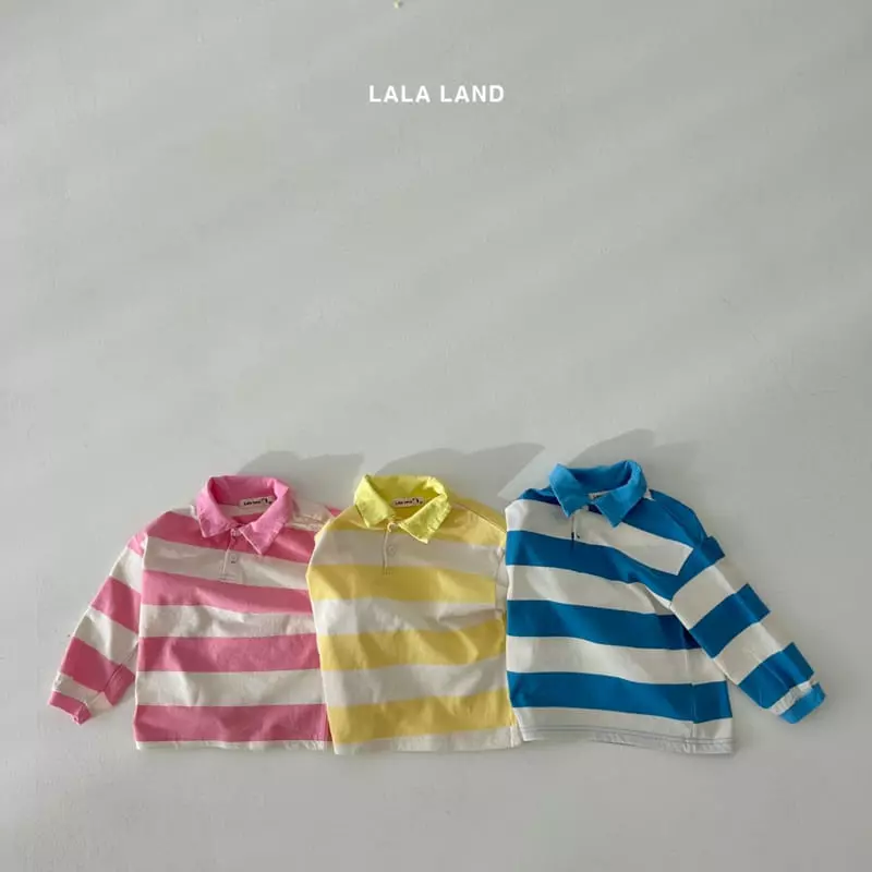 Lalaland - Korean Children Fashion - #discoveringself - Rugby Collar Tee - 3