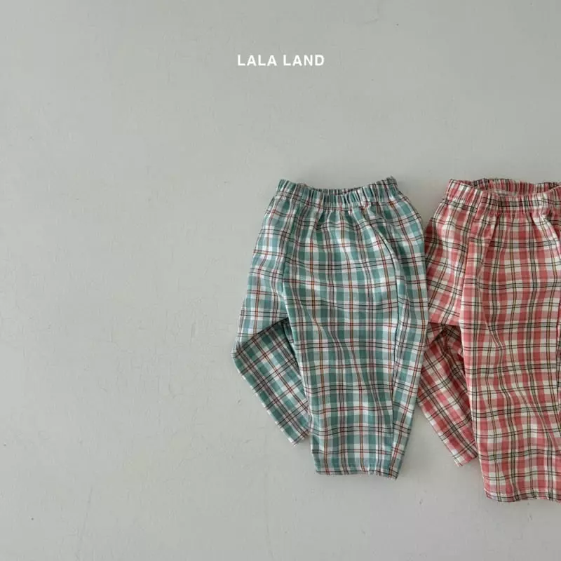 Lalaland - Korean Children Fashion - #littlefashionista - Double Check Pants - 2