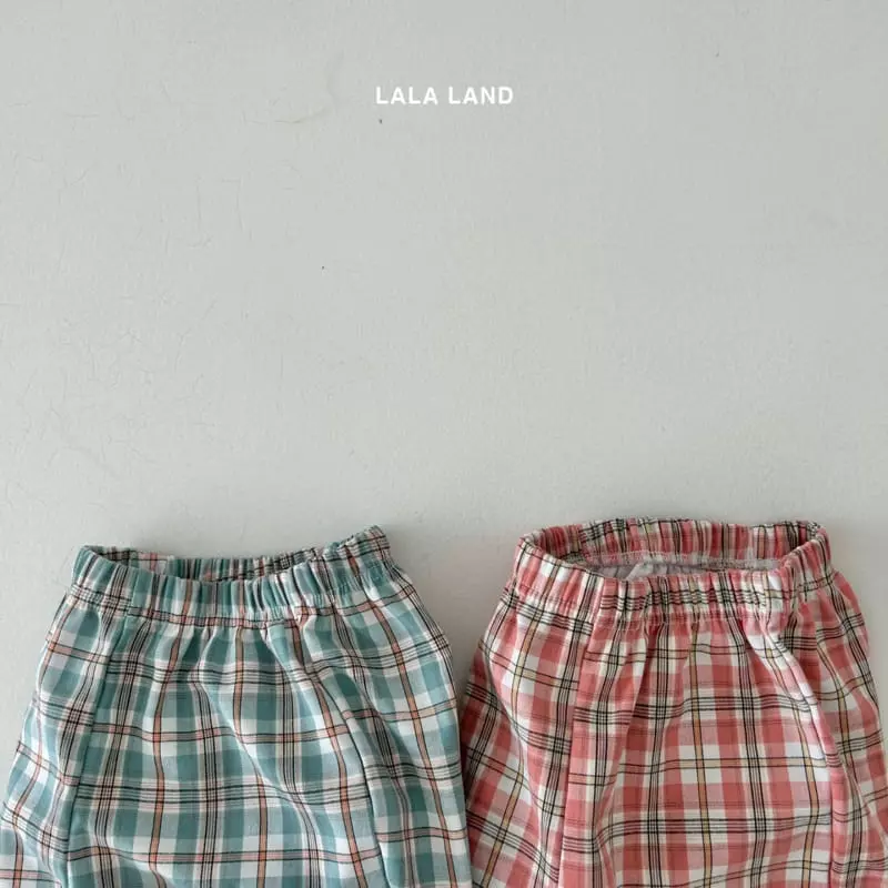 Lalaland - Korean Children Fashion - #magicofchildhood - Double Check Pants - 3