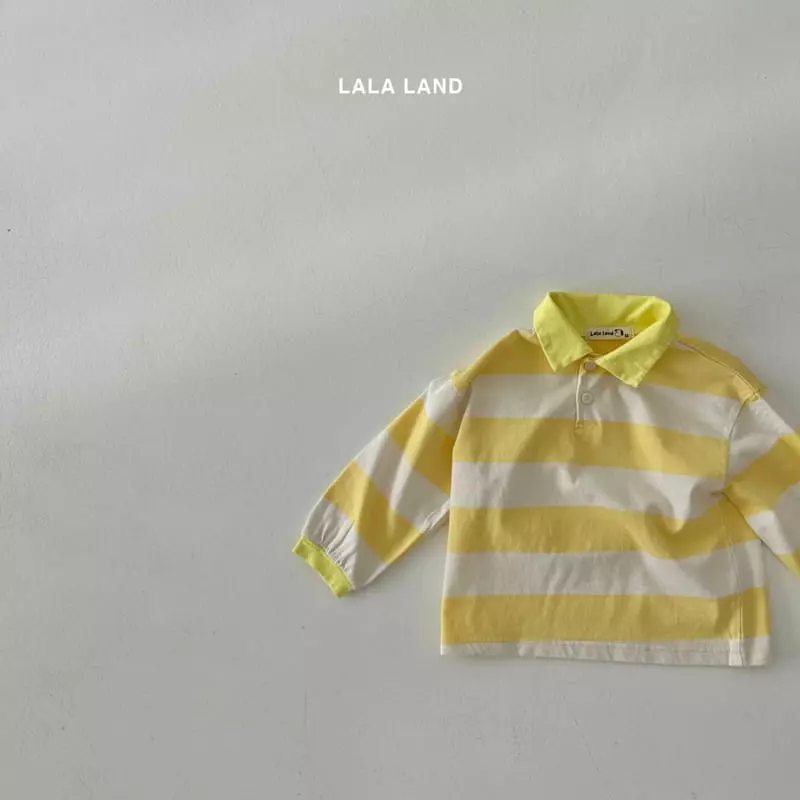 Lalaland - Korean Children Fashion - #magicofchildhood - Rugby Collar Tee - 10