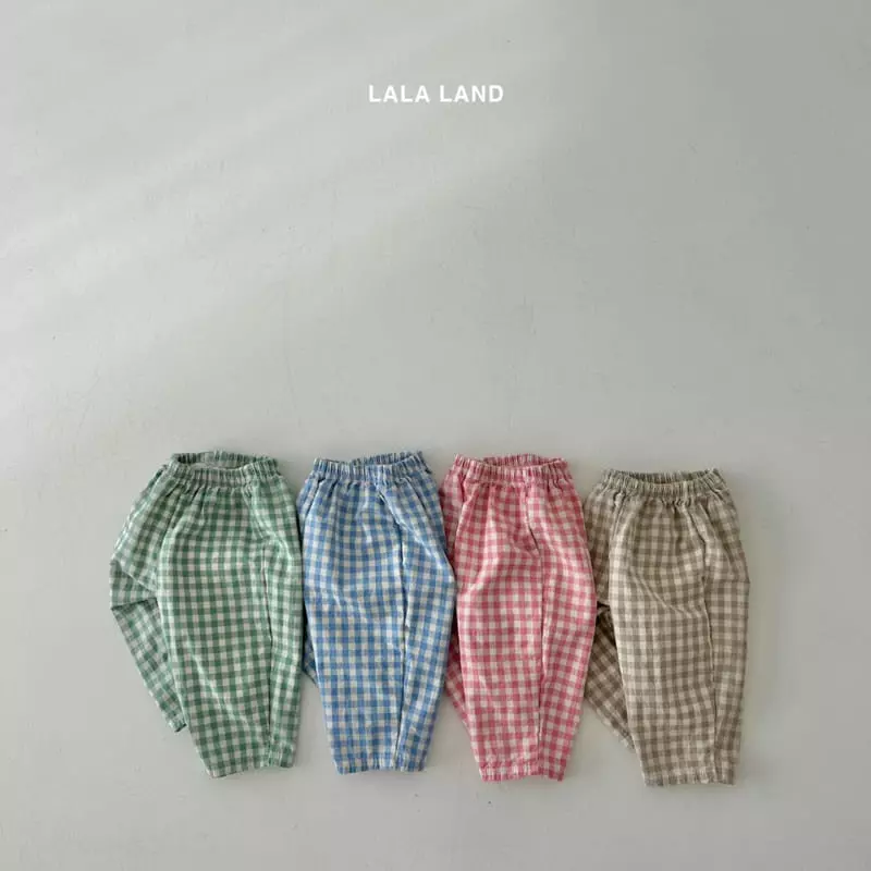 Lalaland - Korean Children Fashion - #magicofchildhood - Check Pants