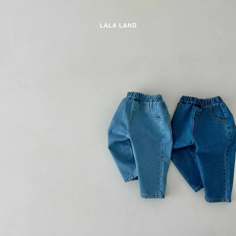 Lalaland - Korean Children Fashion - #minifashionista - Circle Baggy Jeans - 2