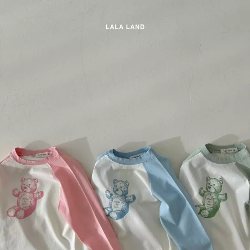 Lalaland - Korean Children Fashion - #toddlerclothing - Bear Raglan Tee - 4