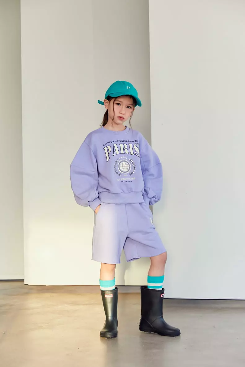 Lilas - Korean Children Fashion - #fashionkids - Long Slit Sweatshirt Set - 10