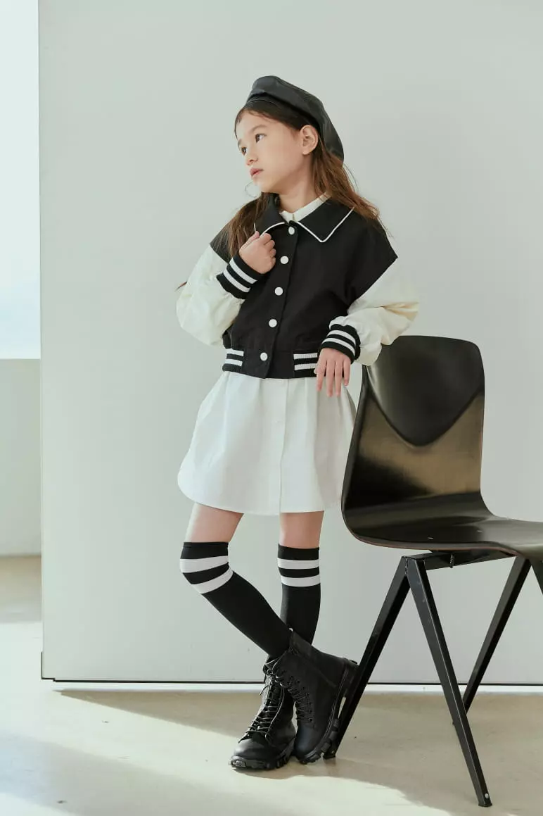 Lilas - Korean Children Fashion - #fashionkids - Won Yung Baseball Jumper - 4