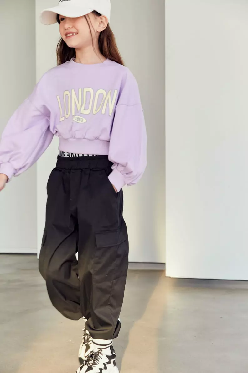 Lilas - Korean Children Fashion - #toddlerclothing - London Crop Sweatshirt - 6