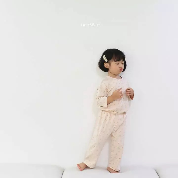 Lime & Blue - Korean Children Fashion - #Kfashion4kids - Floral Easywear Mom Dad - 12