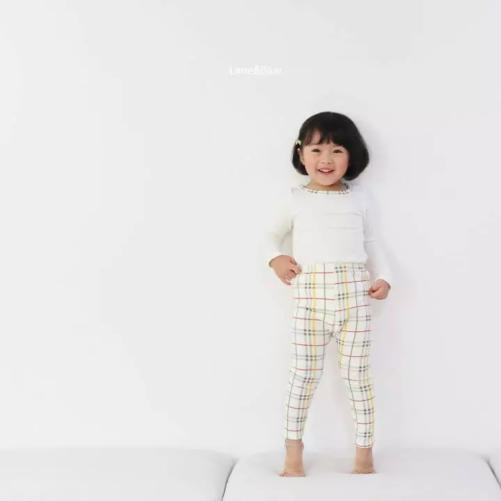 Lime & Blue - Korean Children Fashion - #discoveringself - Basic Check Easywear - 4