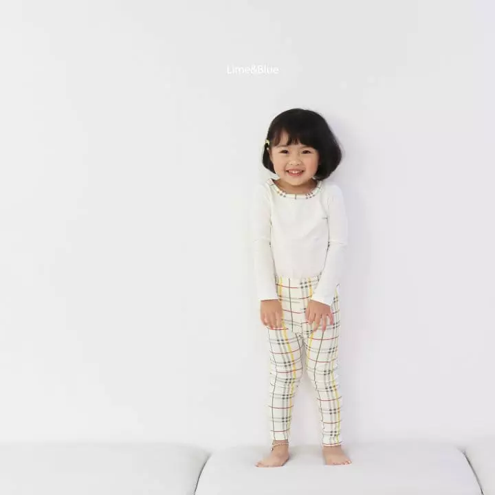 Lime & Blue - Korean Children Fashion - #kidsshorts - Basic Check Easywear - 5