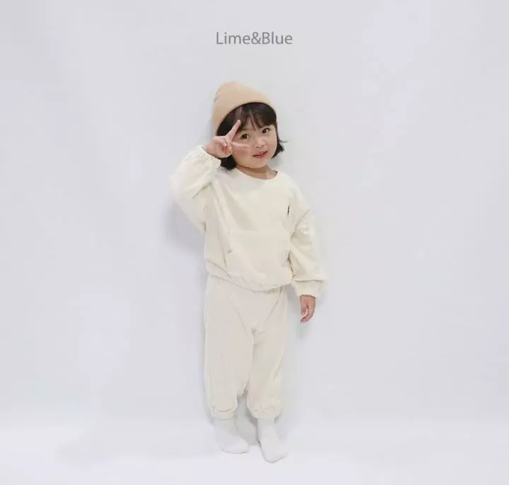 Lime & Blue - Korean Children Fashion - #minifashionista - Lapa Club Terry Top Bottom Set - 12