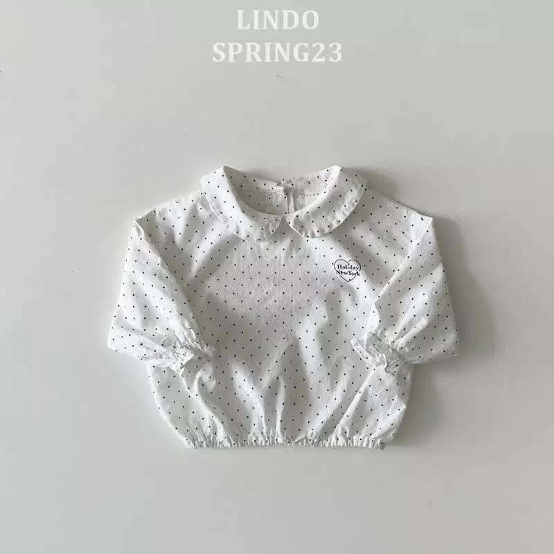 Lindo - Korean Children Fashion - #littlefashionista - Heart Collar Blouse - 2