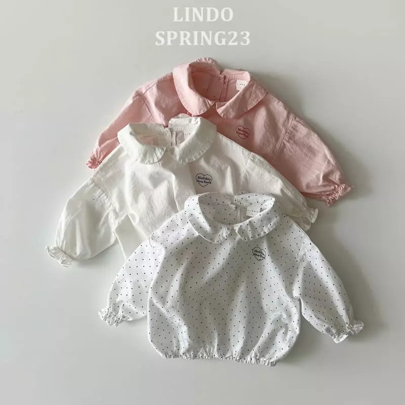 Lindo - Korean Children Fashion - #magicofchildhood - Heart Collar Blouse - 4