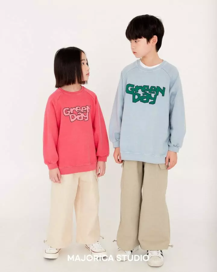Majorica - Korean Children Fashion - #designkidswear - Green Day Sweatshirt - 3