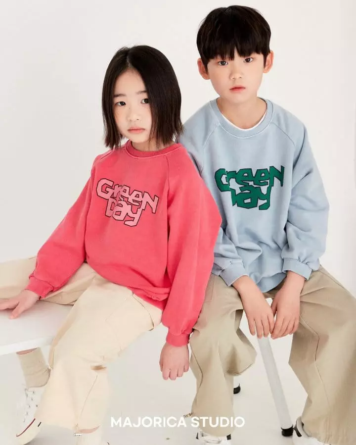 Majorica - Korean Children Fashion - #fashionkids - Green Day Sweatshirt - 5